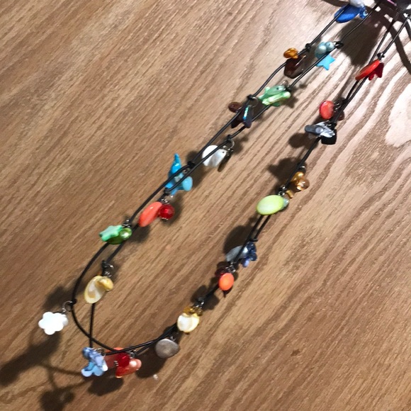 Super Long Necklace 58”! Colorful Fun Unique - Picture 2 of 16